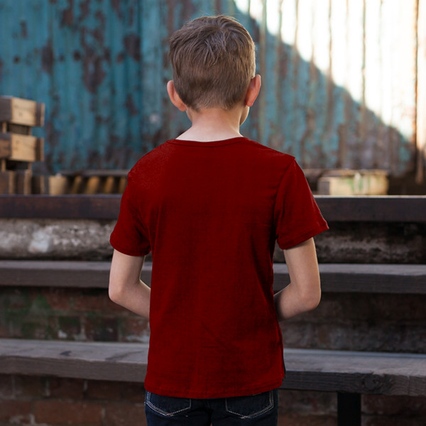 Kids' Scooped T-Shirt Back (Burgundy)