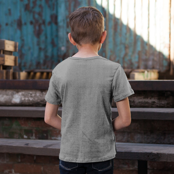 Kids' Scooped T-Shirt Back (Grey Melange)