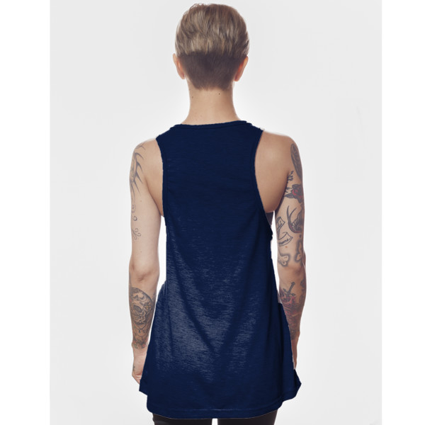 Ladies' Longline Stringer Vest Back (Navy)
