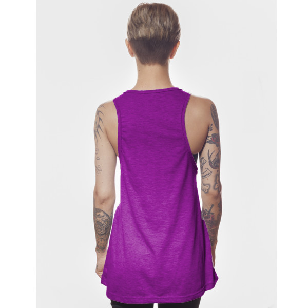 Ladies' Longline Stringer Vest Back (Purple)
