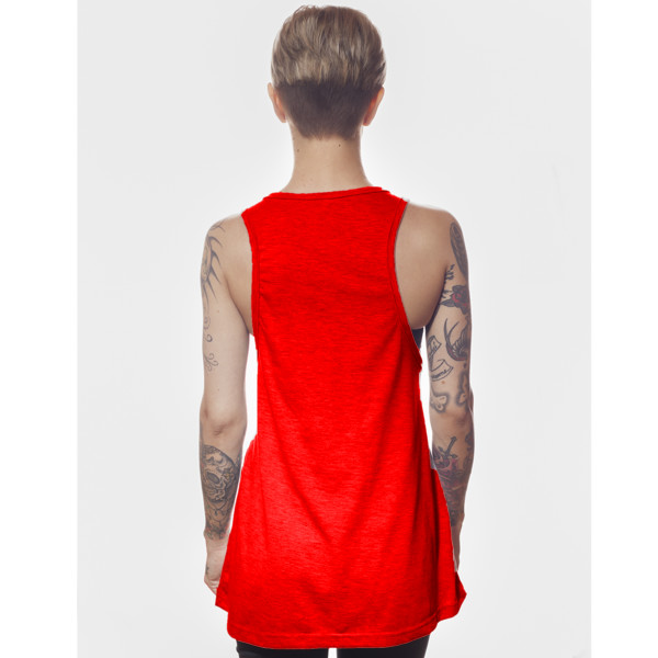 Ladies' Longline Stringer Vest Back (Red)