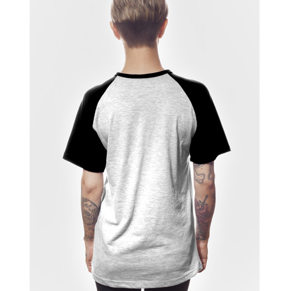 Ladies' Wide-Necked Baseball Top Back (Black & White)
