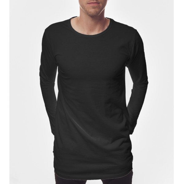 Men's Long Line T-Shirt Long Sleeve 