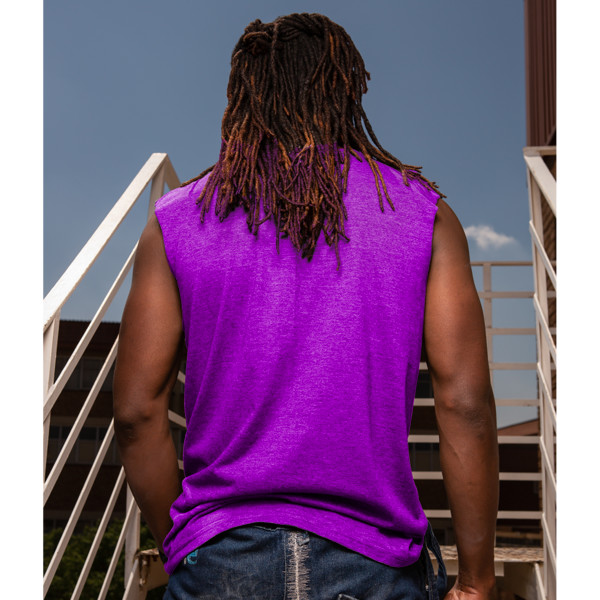 Men's Muscle Tee Back (Indigo Melange)