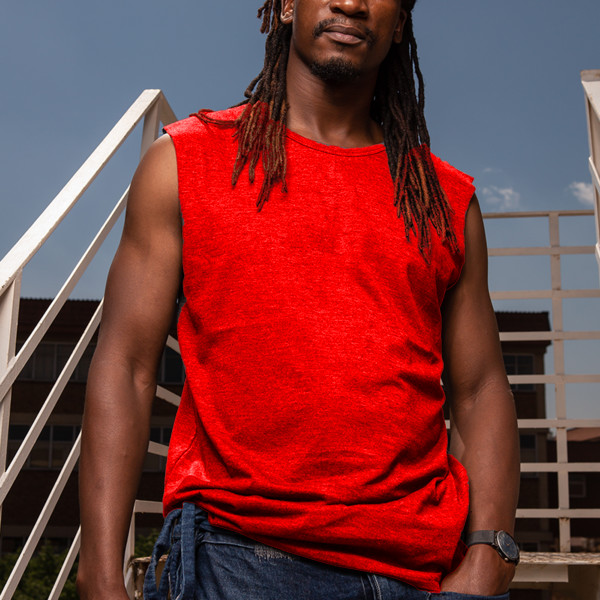 Men's Muscle Tee Front (Red)