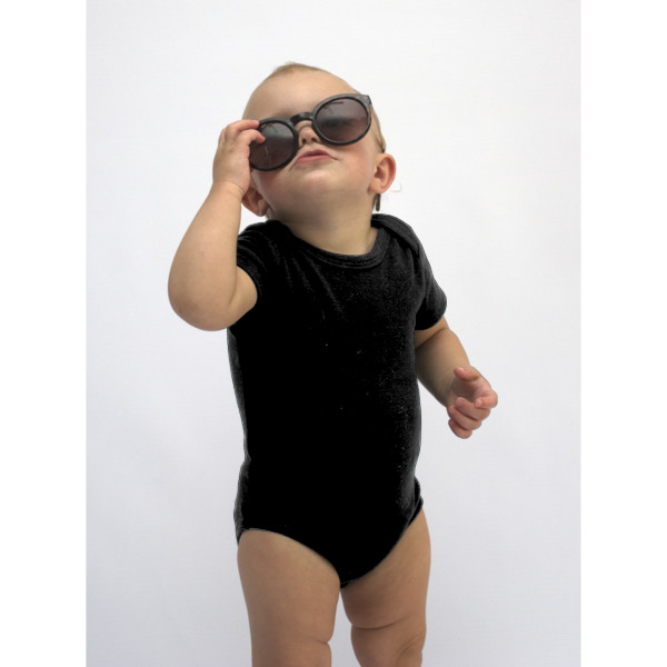 Short-Sleeve Baby Grower (Black)