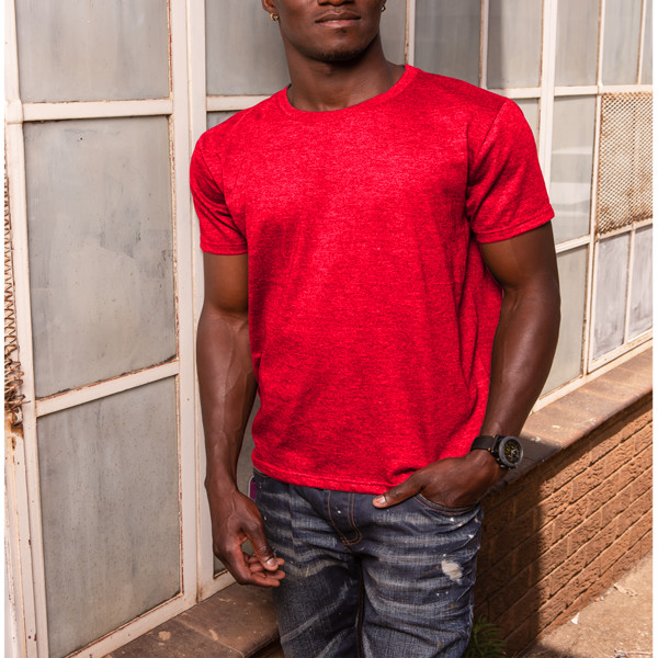 Unisex Premium T-Shirt Front (Red Melange)