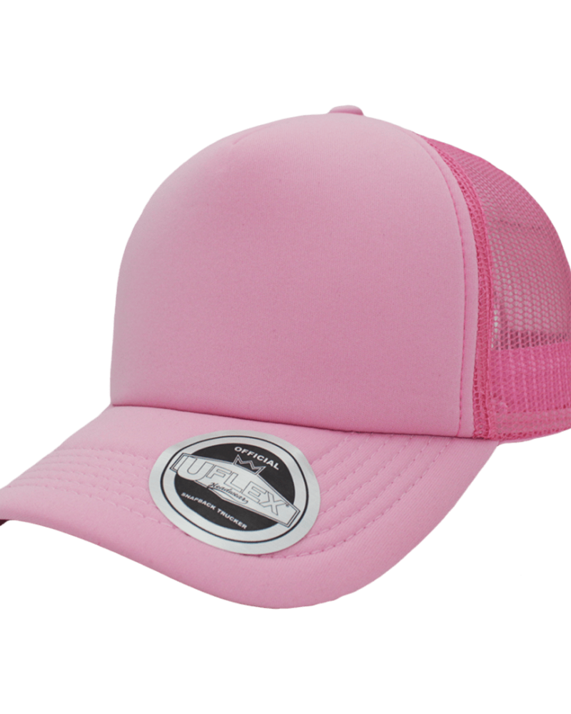 UFLEX 5 PANEL CURVED PEAK SNAPBACK TRUCKER CAP