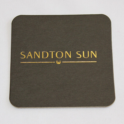 Foil-Stamped Drink Coasters