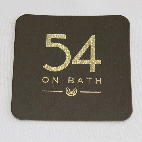 Foil-Stamped Drink Coasters